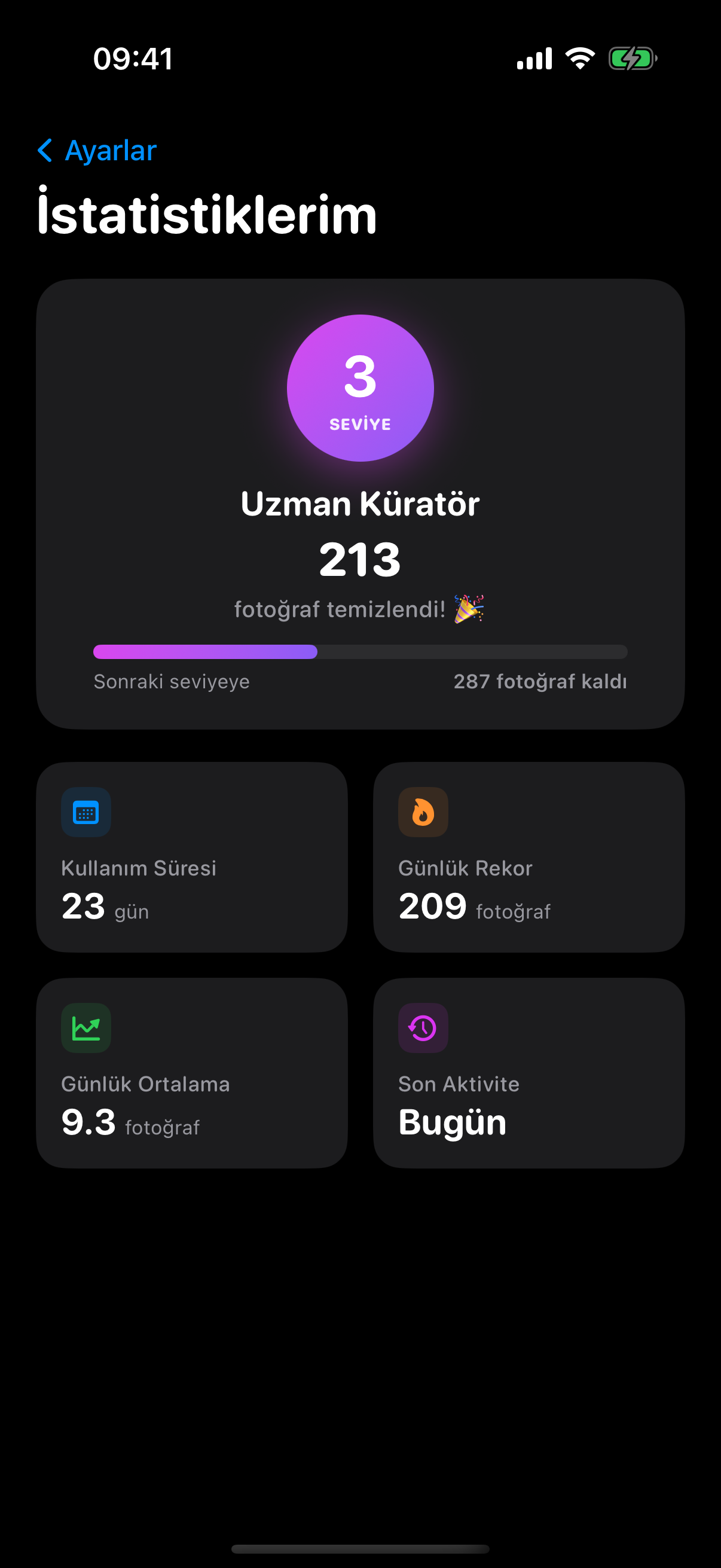 İstatistikler ve Seviye